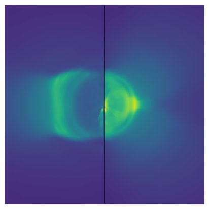 Simulations of a spherical target at NIF, showing the convergent shocks delivered to the fusion plasma