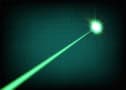 Image of a green laser beam
