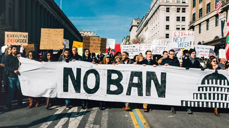 Protest against the travel ban