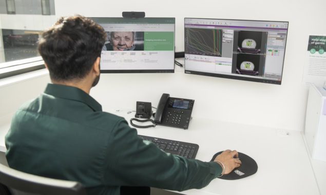 The RadCalc QA platform User working with the RadCalc QA platform