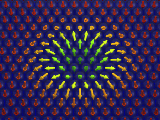 Illustration of magnetic skyrmions