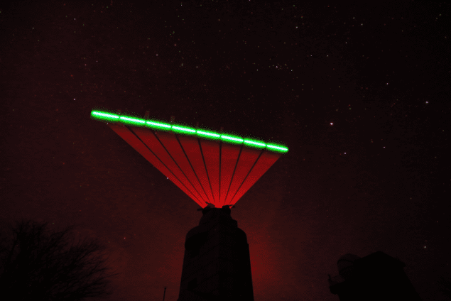 Photo of a ground station used in the experiment